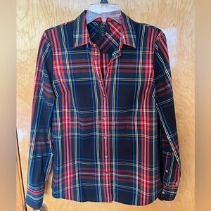 Women’s J Crew Slim Fit 8T Tartan plaid button down